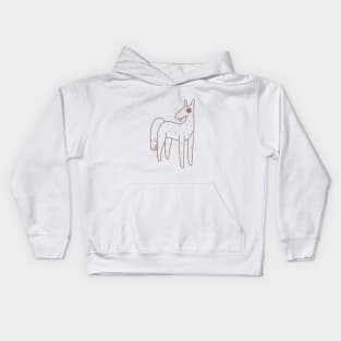 Stupid Horse - Lineart Kids Hoodie